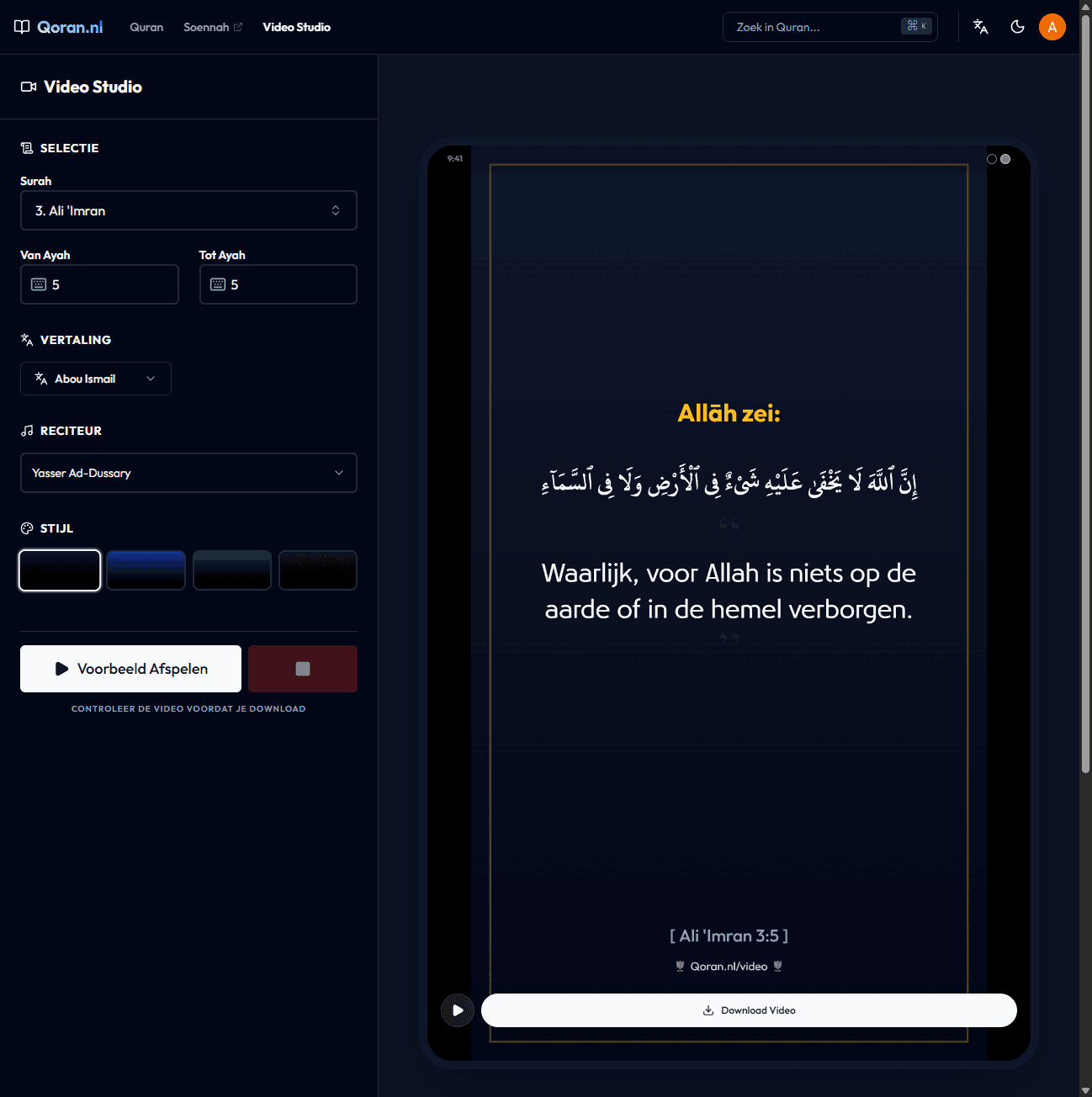 Qoran.nl — Contentplatform met AI-zoek/assistent
