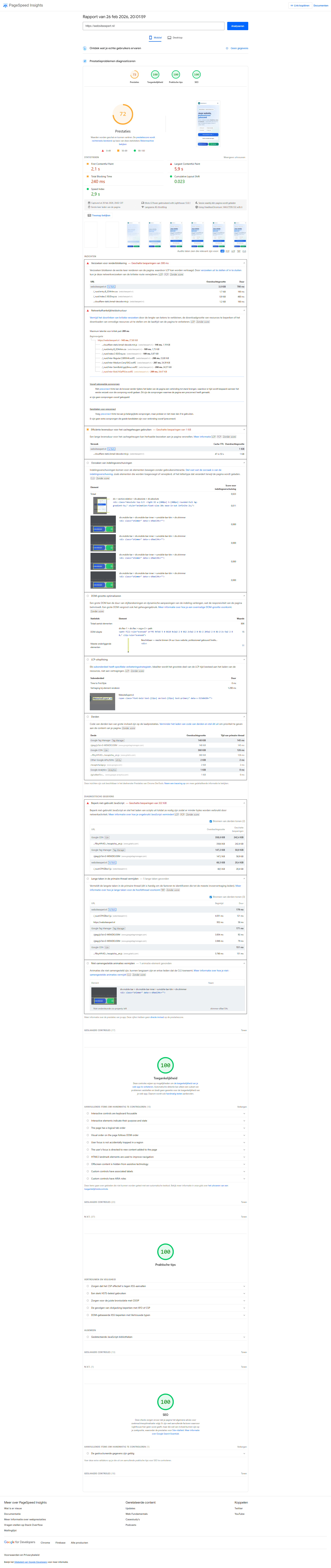 PageSpeed voorheen mobiel