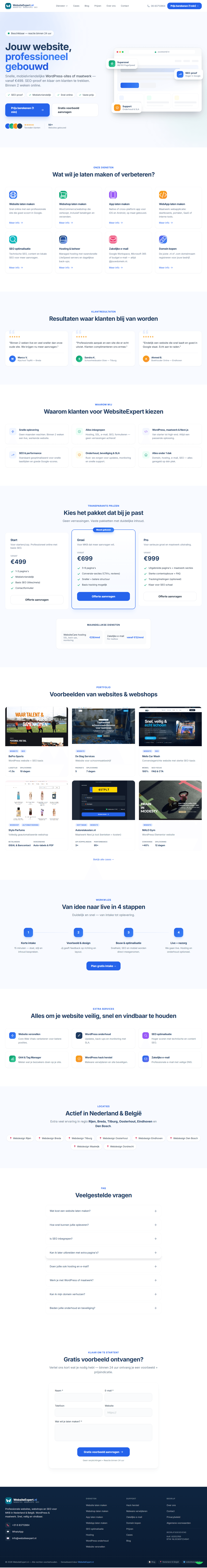 WebsiteExpert.nl — desktop weergave