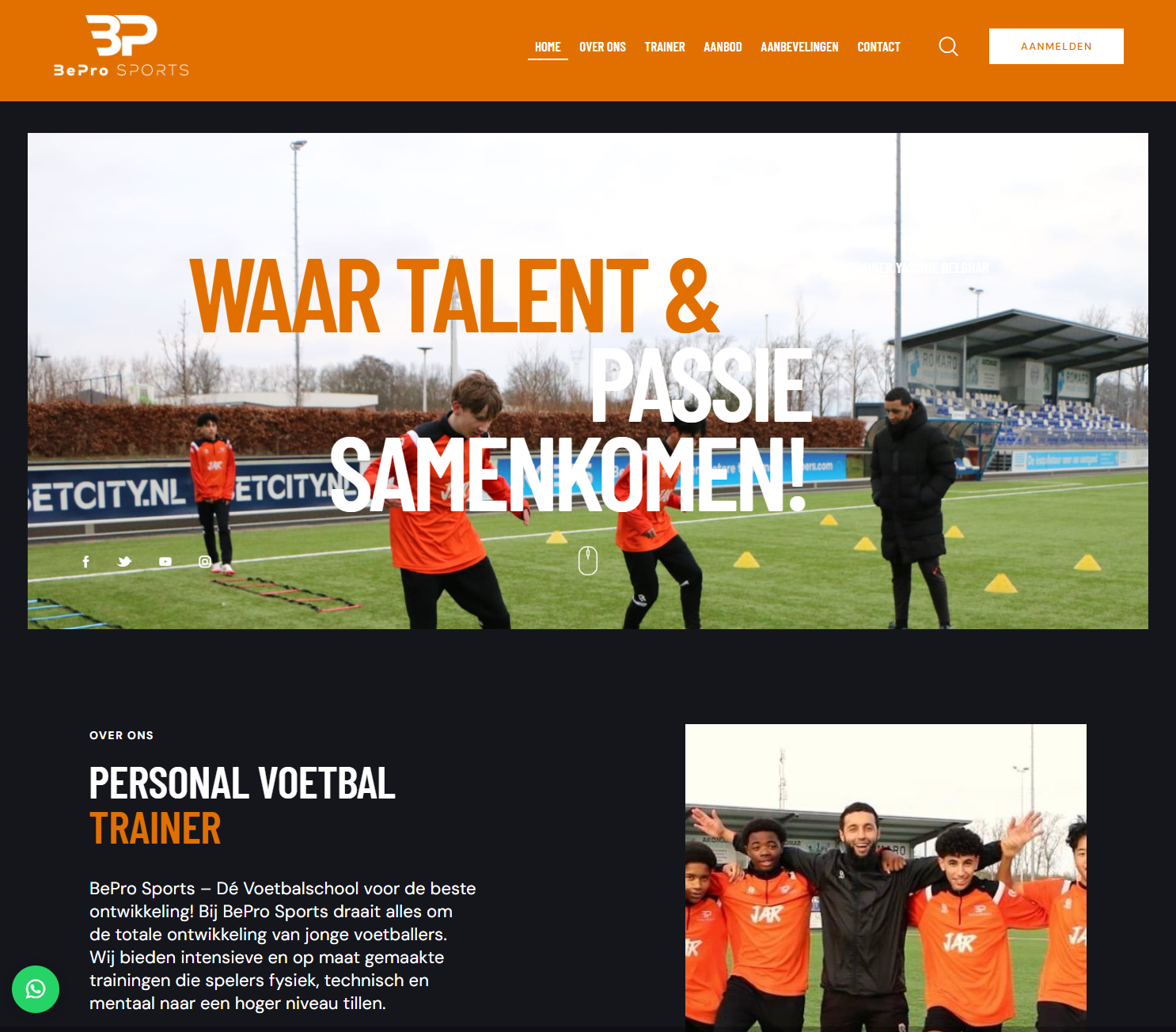 BePro Sports — WordPress website + SEO basis